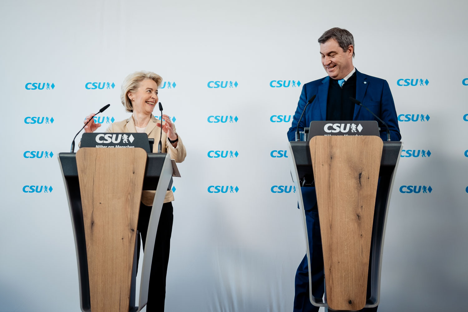 Münchener Sicherheitskonferenz Markus Söder und Ursula von der Leyen