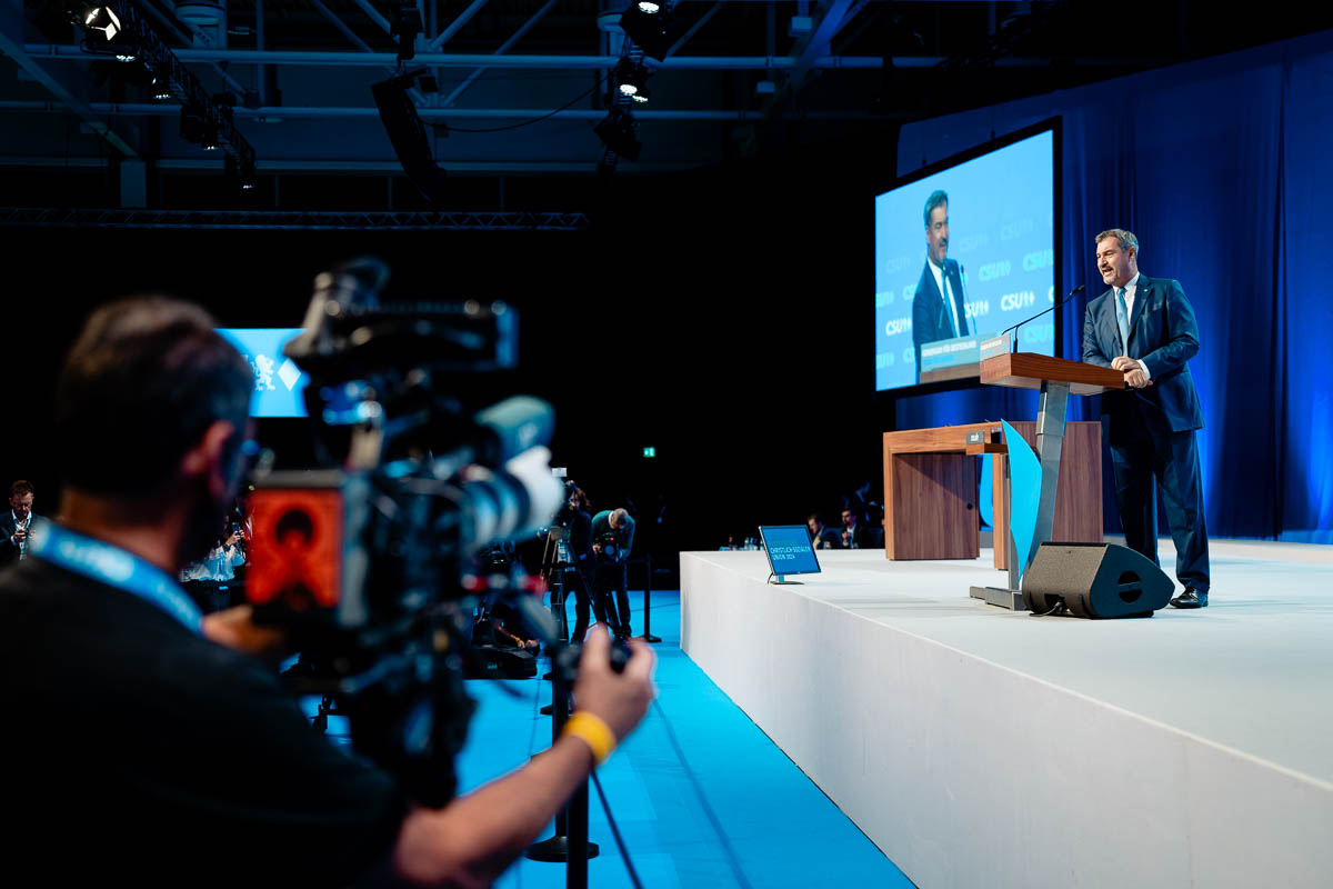 Markus Söder auf dem CSU Parteitag in Augsburg