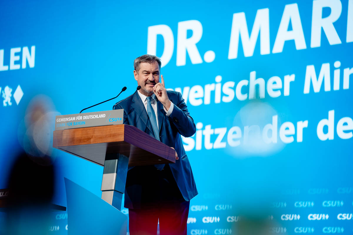 Markus Söder auf dem CSU Parteitag in Augsburg
