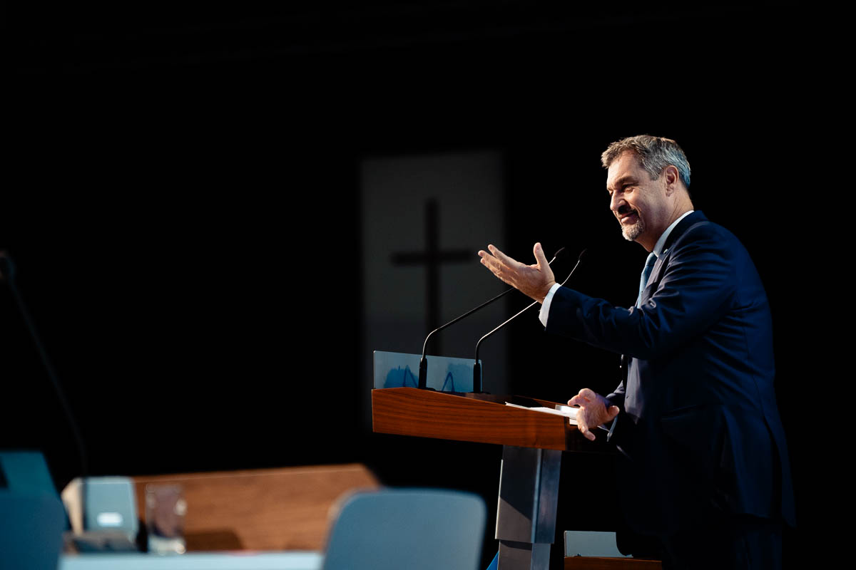 Markus Söder auf dem CSU Parteitag in Augsburg