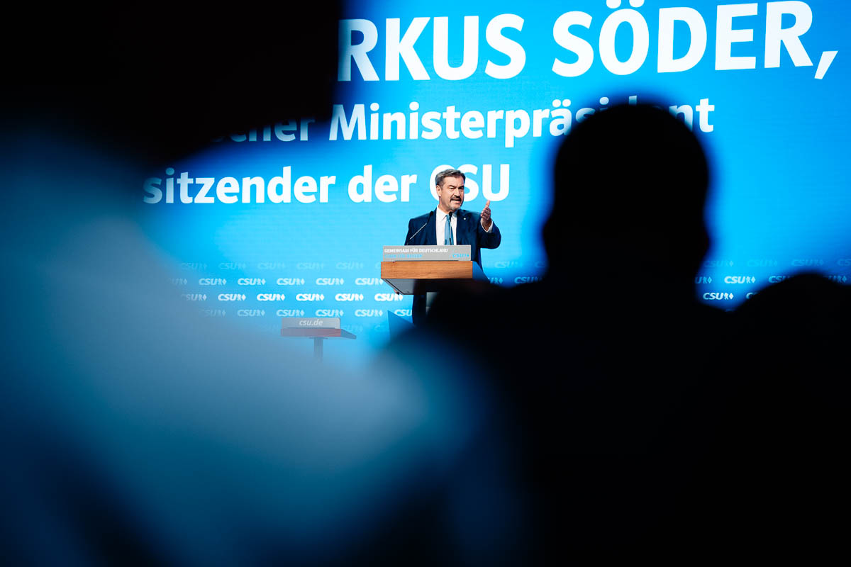 Markus Söder auf dem CSU Parteitag in Augsburg