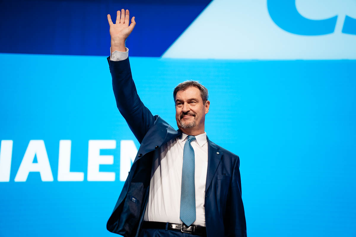 Markus Söder auf dem CSU Parteitag in Augsburg